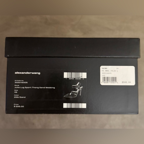 Alexander Wang Julie Lug Sport Thong Sandal Webbing in Sand - Picture 2 of 13